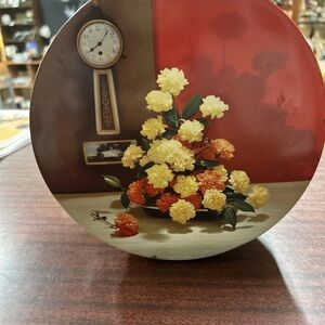 Floral Home Accent tin vintage